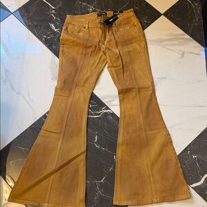 Women's Flared Tan Jeans
